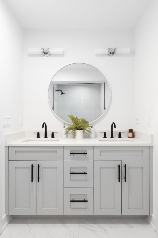 Modern Vanity with Unique Hardware