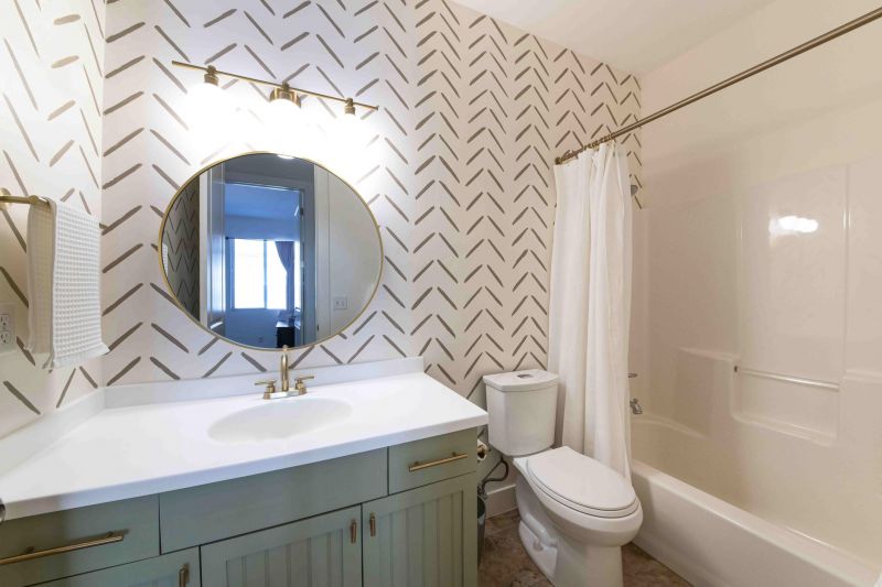 Bathroom with Decorative Wall Tiles